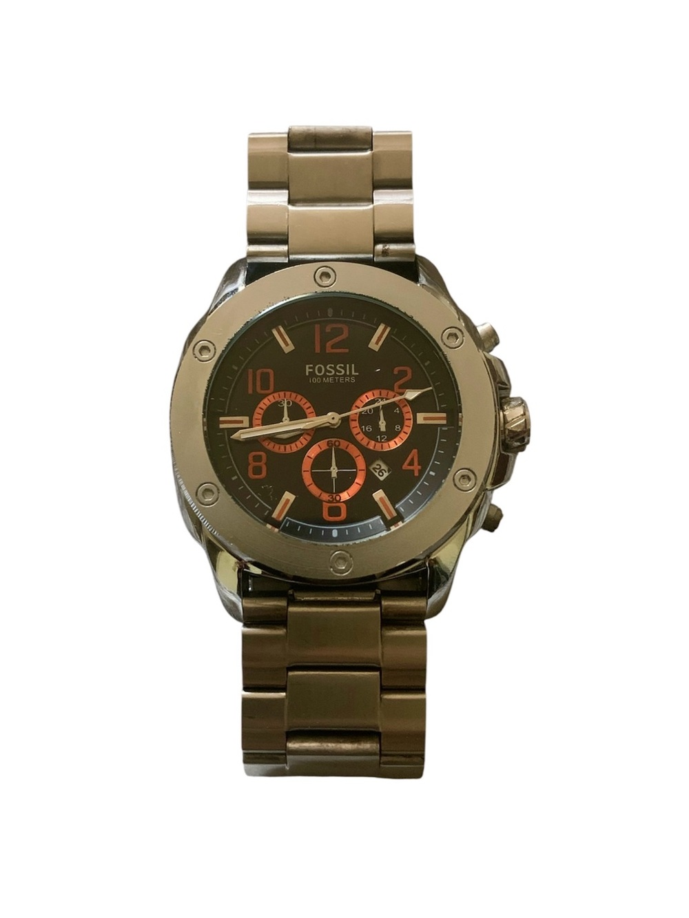 Fossil Men’s Brown Stainless Steel Chronograph Watch